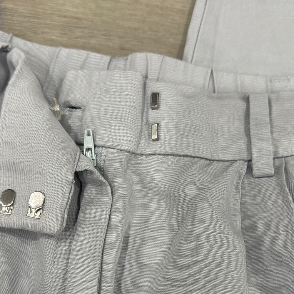 H&M Light Blue Pleated Trousers - Picture 8 of 9